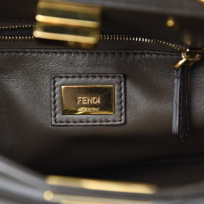 Fendi Nappa Mini Peekaboo Iconic Satchel Carbone 7 of 15