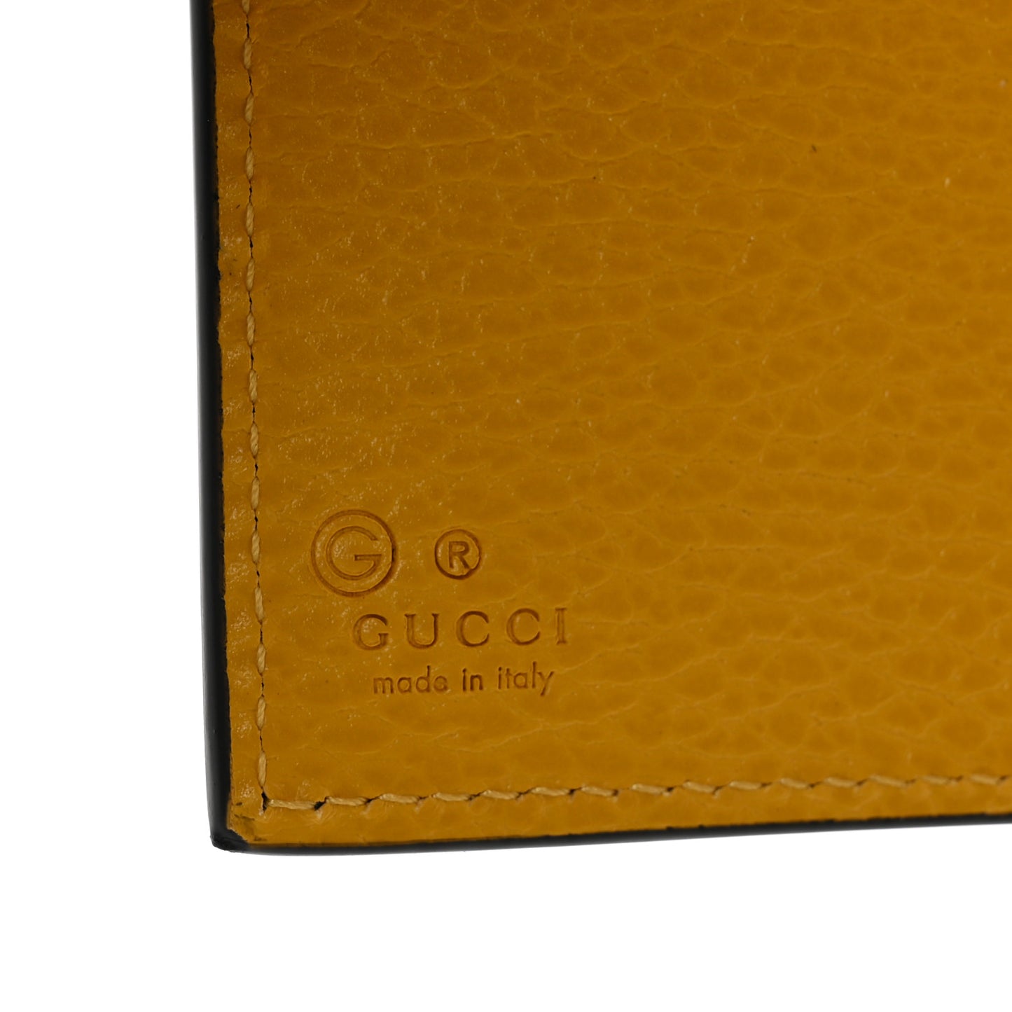 Dollar Calfskin Bi-Color Interlocking G Bi-Fold Wallet Black New Buttercup