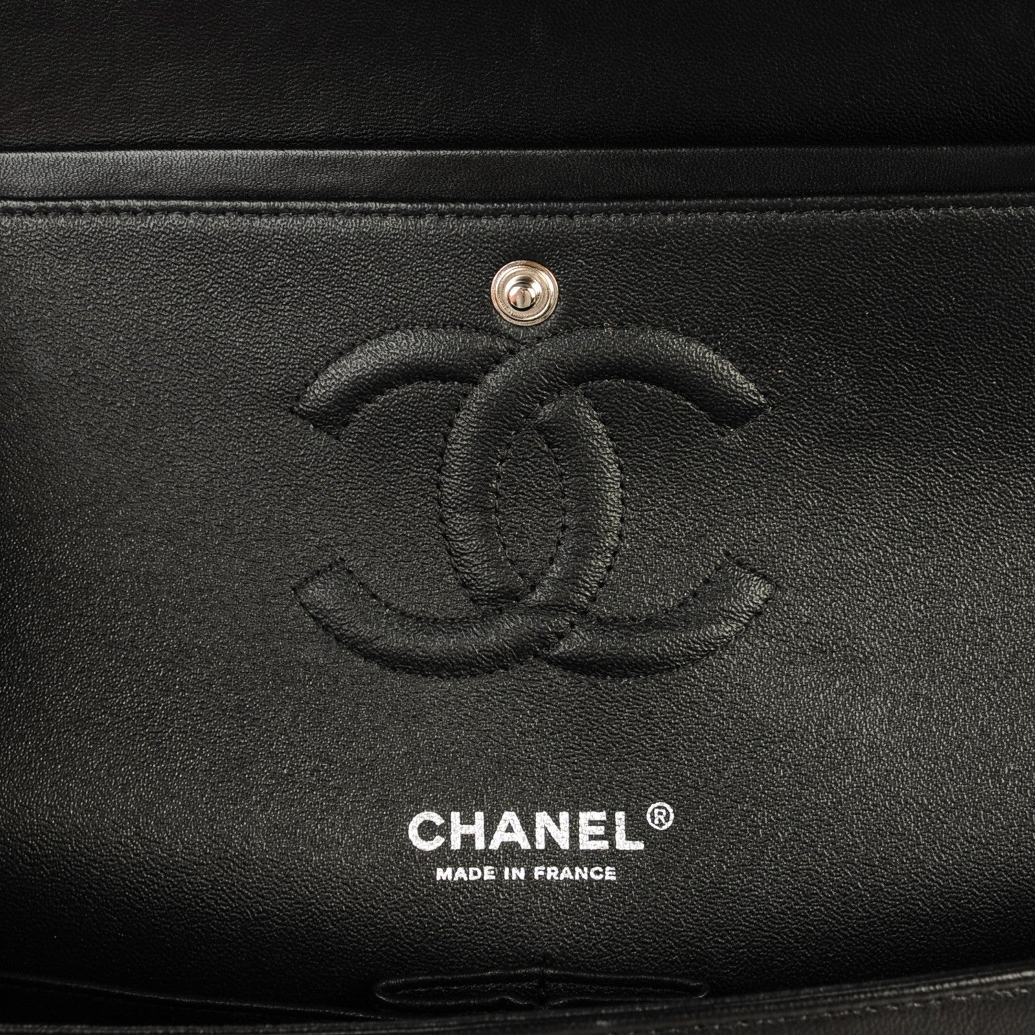 Chanel Lambskin Chevron Medium Double Flap So Black 6 of 9