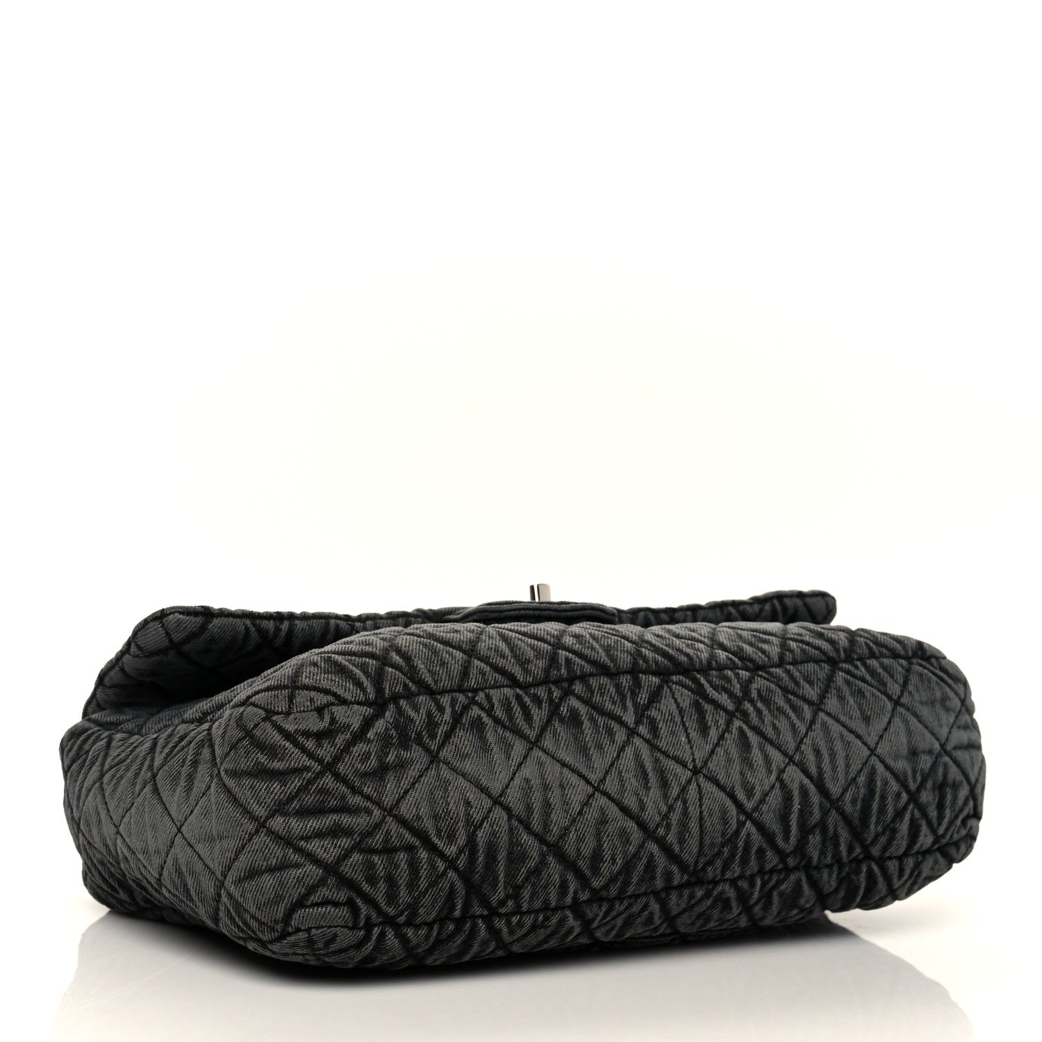 Chanel Denim Quilted Denimpression Flap Grey Black 4 of 9