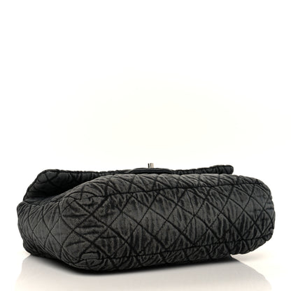 Chanel Denim Quilted Denimpression Flap Grey Black 4 of 9