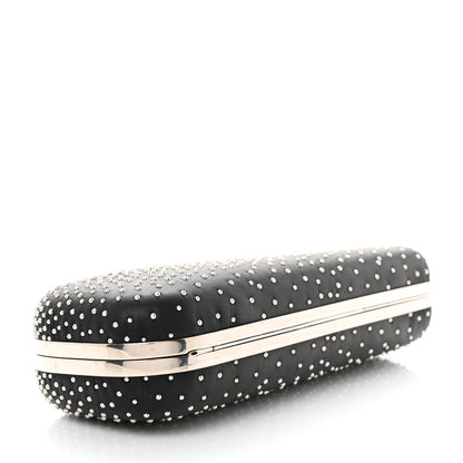 Alexander McQueen Nappa Studded Skull Knuckle Box Clutch Black 3 of 9