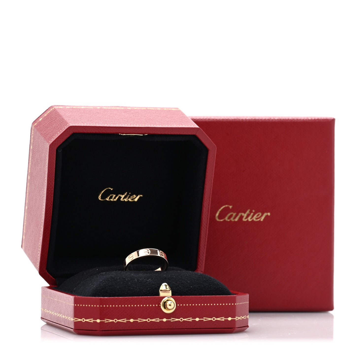 18K Pink Gold 3.5mm LOVE Wedding Band Ring 52 6