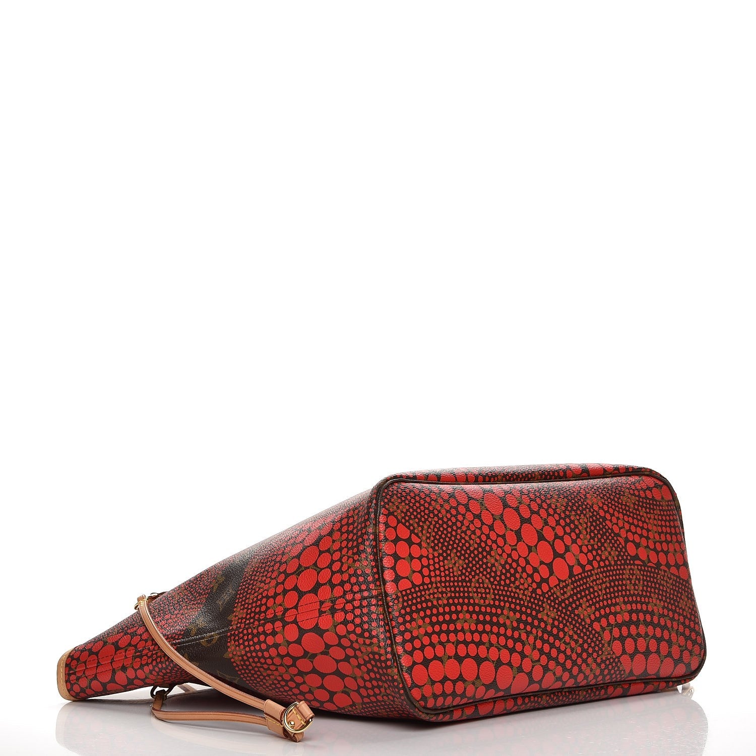 Louis Vuitton Monogram Kusama Waves Neverfull MM Red 4 of 7