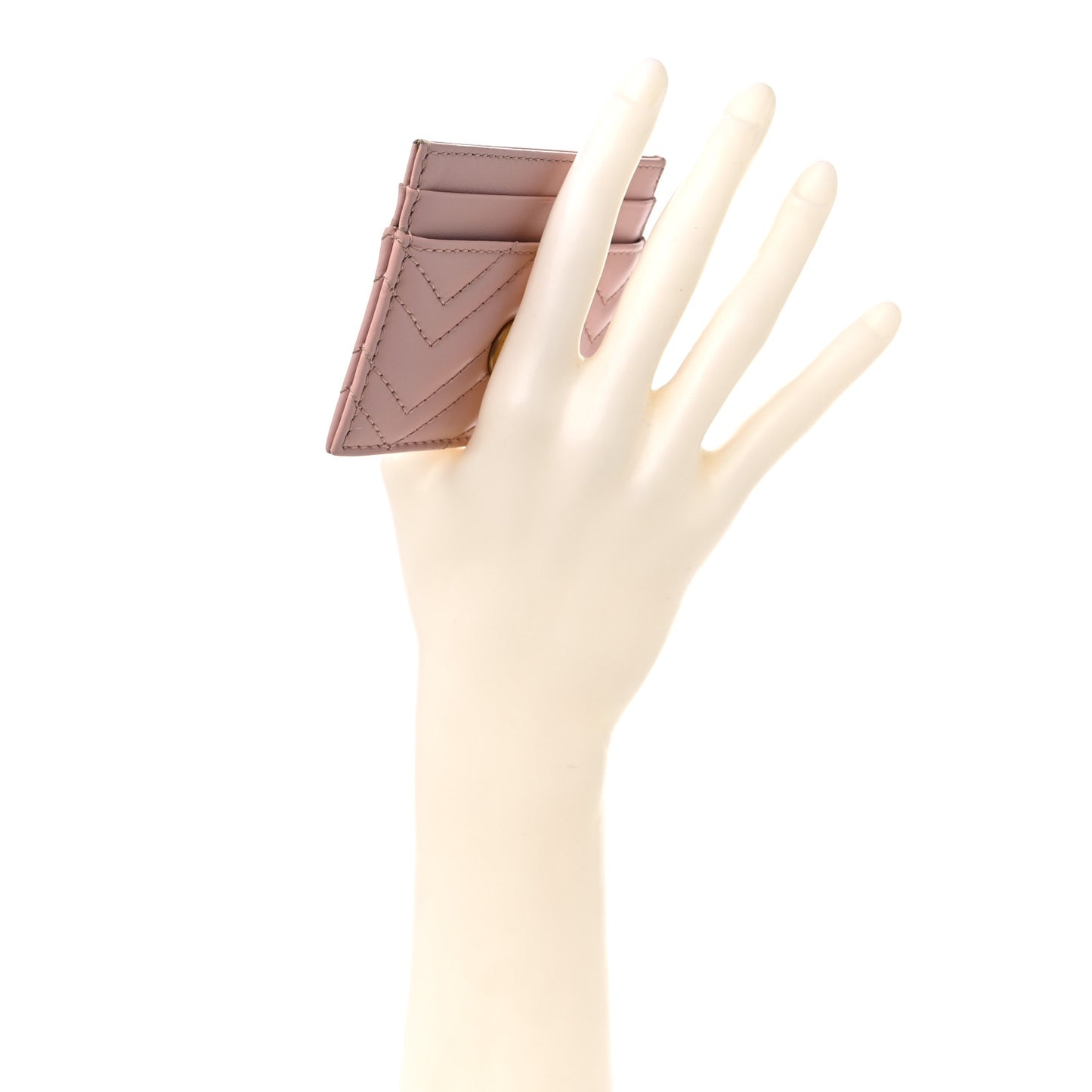 Calfskin Matelasse GG Marmont Card Holder Perfect Pink