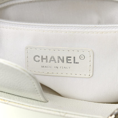 Chanel Caviar Quilted Petit Shopping Tote PST White 6 of 13