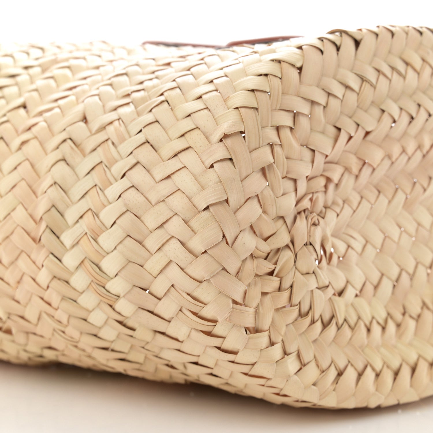Celine Raffia Calfskin Triomphe Teen Panier Tan 9 of 13