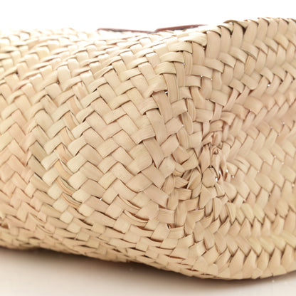 Celine Raffia Calfskin Triomphe Teen Panier Tan 9 of 13
