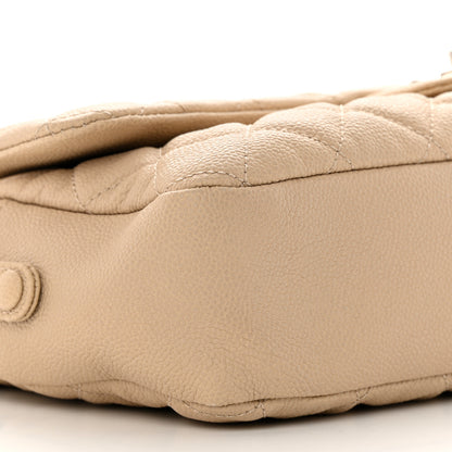 Chanel Caviar Quilted Jumbo Easy Flap Beige 10 of 15