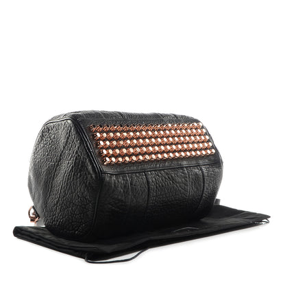 Alexander Wang Pebbled Lambskin Rocco Black with Rose Gold Hardware 4 of 6