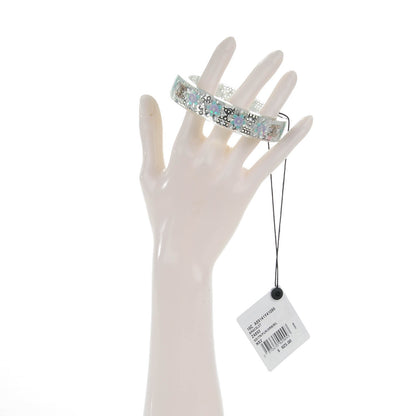Chanel Lucite Crystal Sequin Flower CC Cuff Multicolor 2 of 5