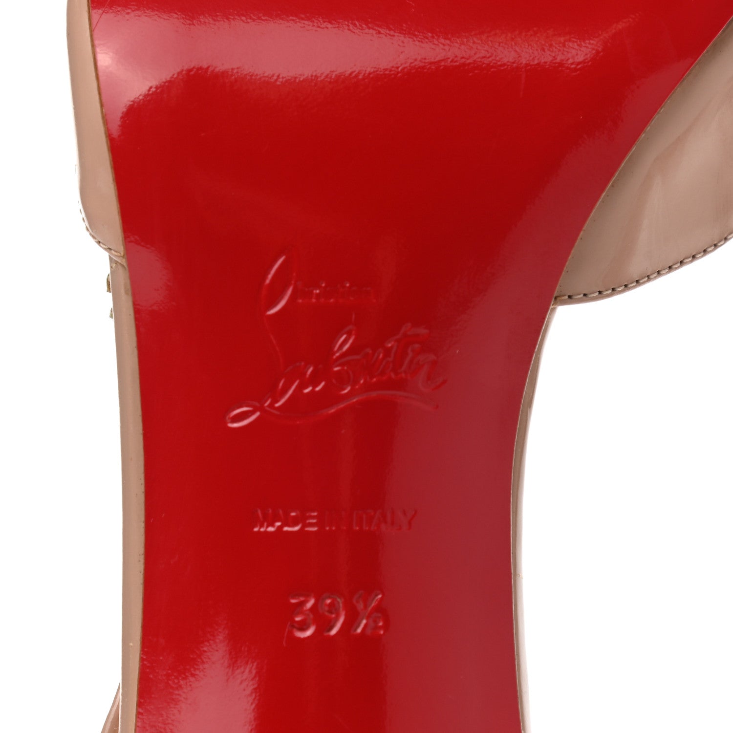 Christian Louboutin Patent D'Orsay Delico 100 Pumps 39.5 Nude 5 of 15