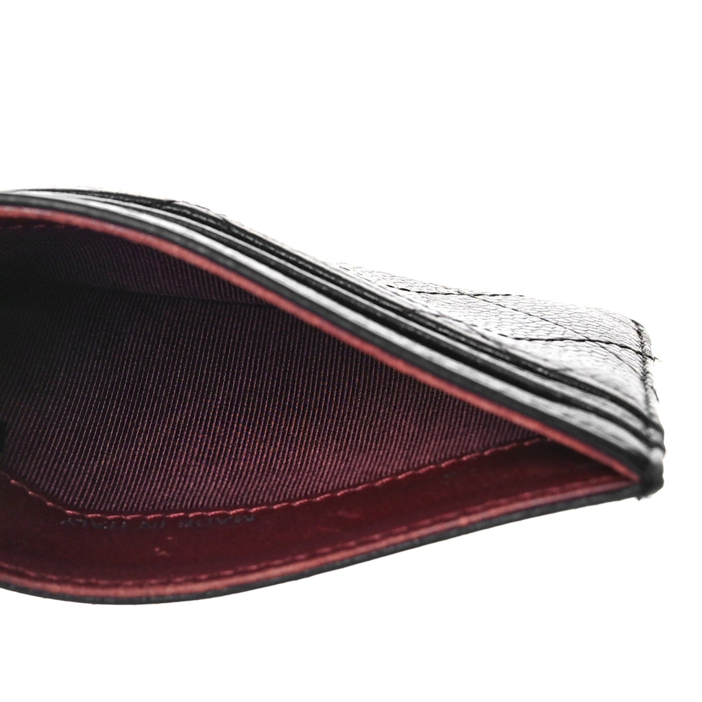 Caviar Quilted Card Holder Black