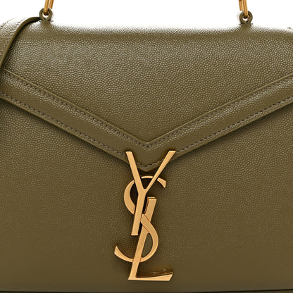 Saint Laurent Grain de Poudre Mini Classic Monogram Cassandra Top Handle Olive 7 of 9