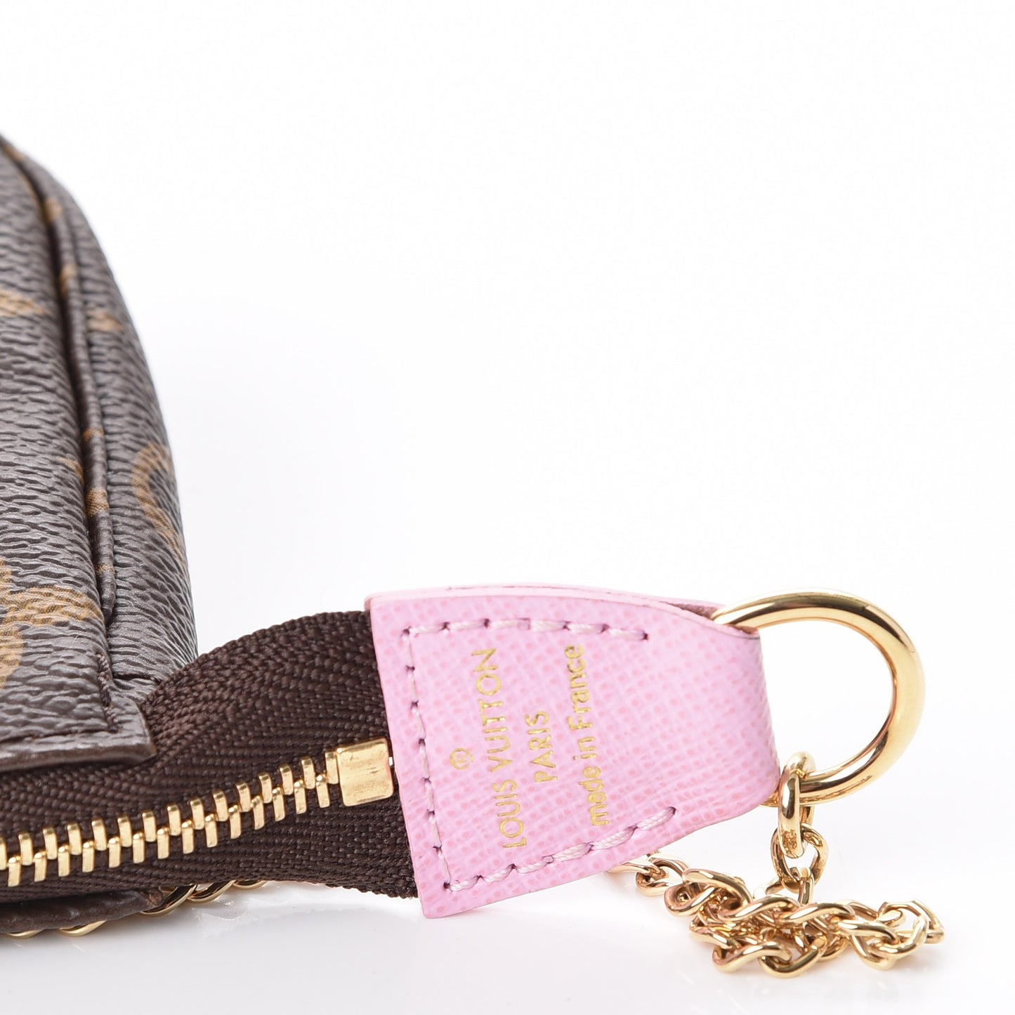 Monogram 2016 Christmas Animation Mini Pochette Accessories Rose Ballerine