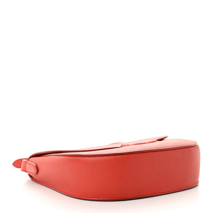 Celine Grained Calfskin Medium Trotteur Bright Red 4 of 12
