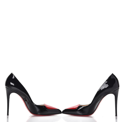 Christian Louboutin Patent Corafront 100 Pumps 39.5 Black Red 6 of 10