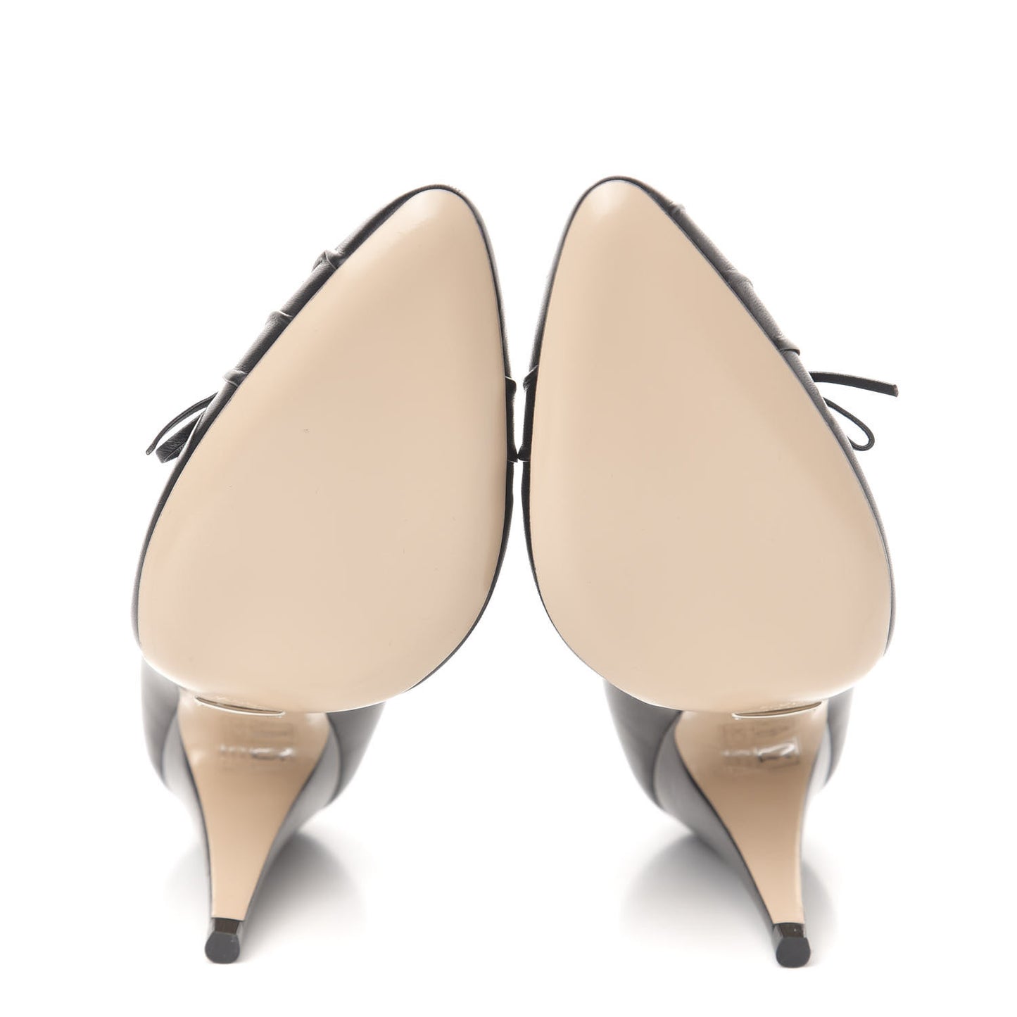 Nappa Bow High Heel Pumps 35.5 Black