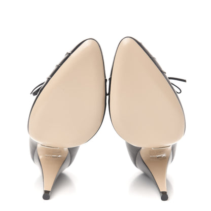 Gucci Nappa Bow High Heel Pumps 35.5 Black 5 of 9