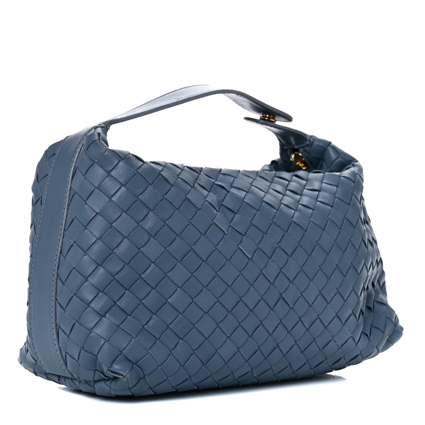 Nappa Intrecciato Large Cosmetic Case Blue