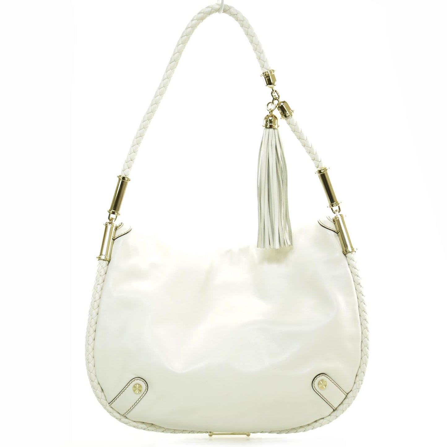 Leather Britt Shoulder Bag Ivory