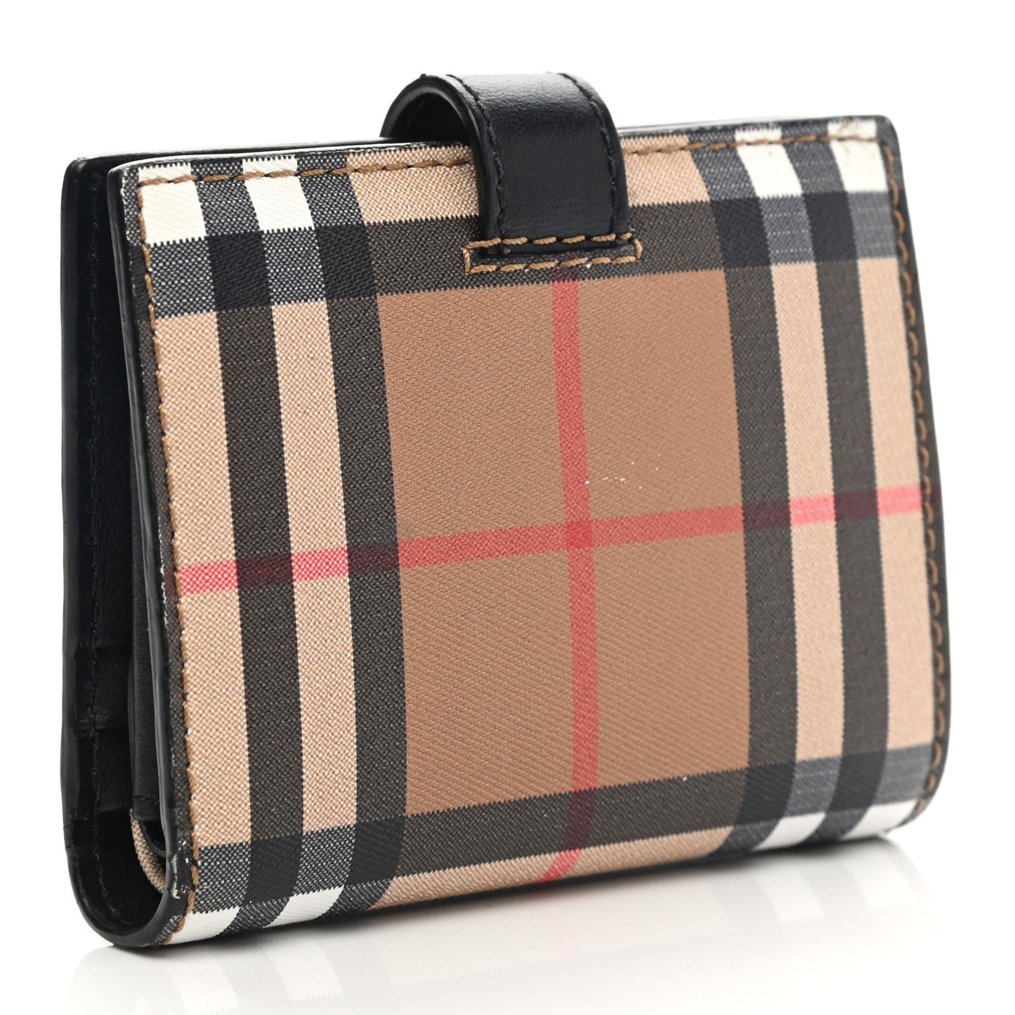 Vintage Check Folding Wallet Black