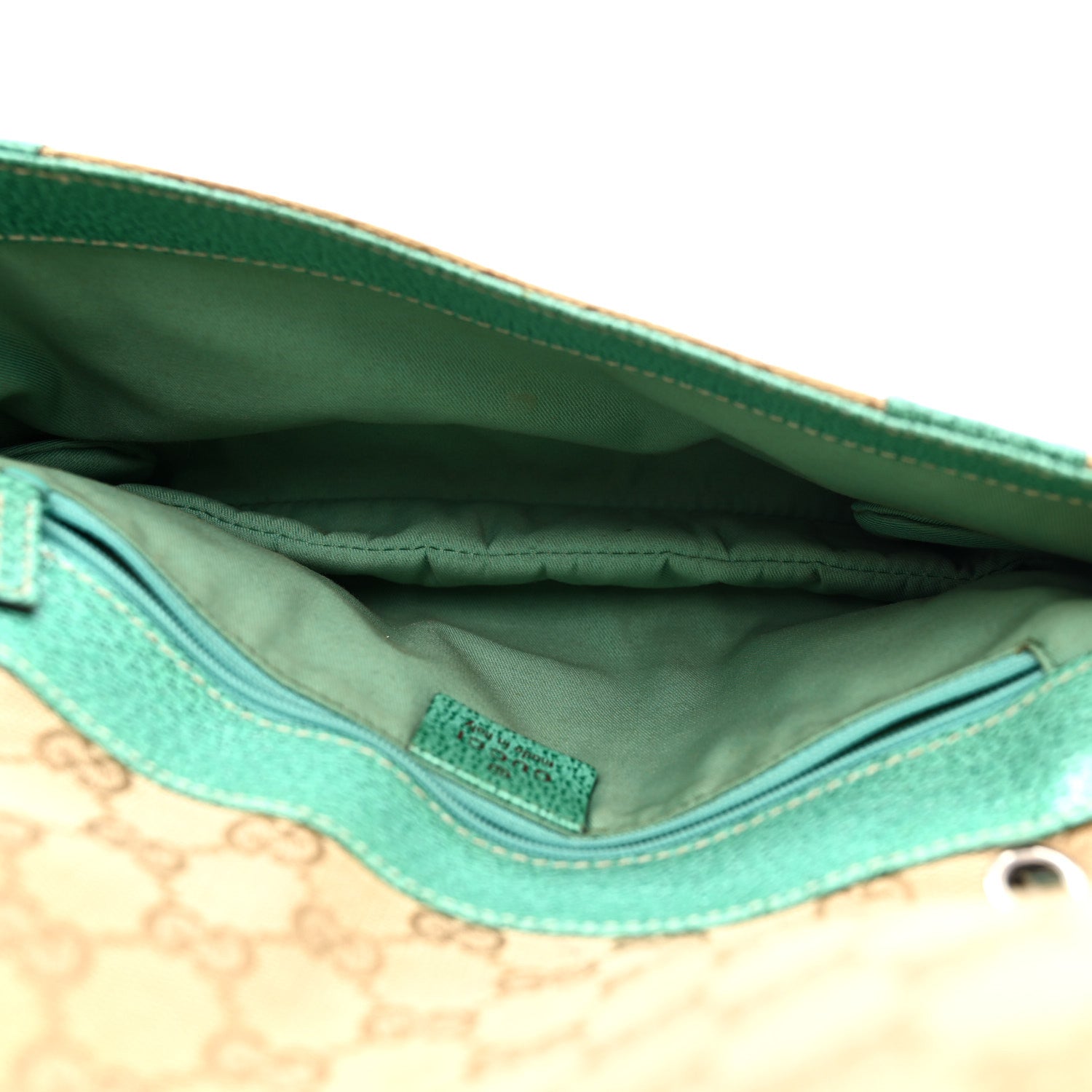 Gucci Monogram Satchel Bag Turquoise 4 of 15