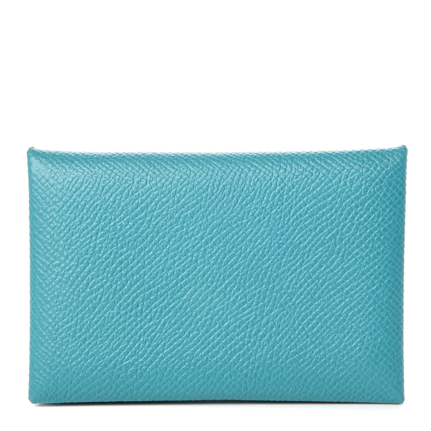 Hermes Epsom Calvi Card Case Bleu Paon 1 of 9