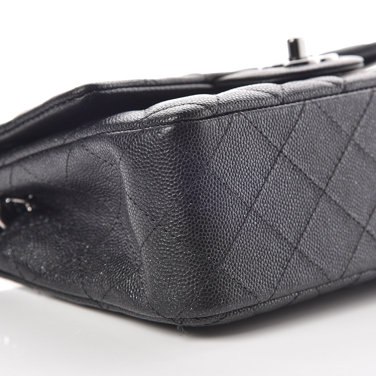 Chanel Iridescent Caviar Quilted Mini Rectangular Flap Black 8 of 9