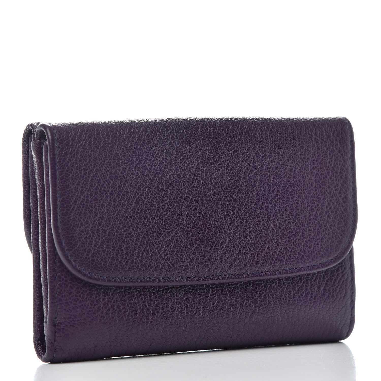 Miu Miu Goatskin Madras Flap Wallet Viola 3 of 7