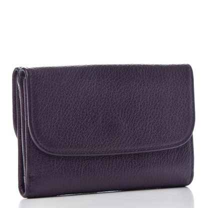 Miu Miu Goatskin Madras Flap Wallet Viola 3 of 7