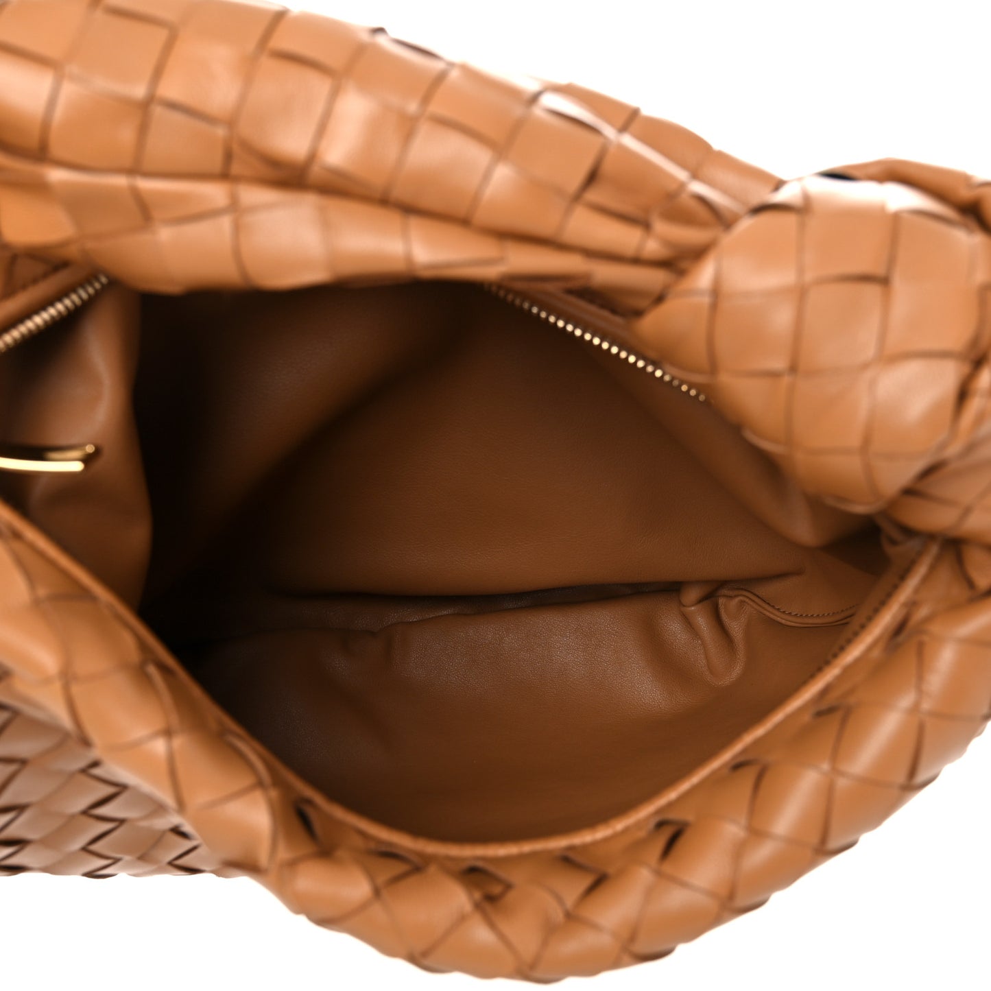 Nappa Intrecciato Teen Jodie Hobo Caramel