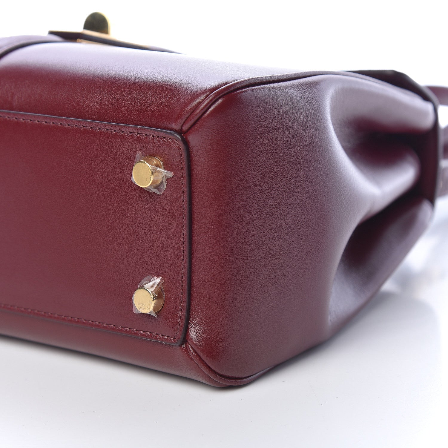 Celine Satinated Calfskin Small 16 Top Handle Bag Light Burgundy 6 of 12