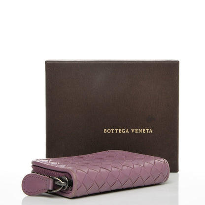 Bottega Veneta Nappa Intrecciato Zip Around Coin Purse Peony 7 of 13