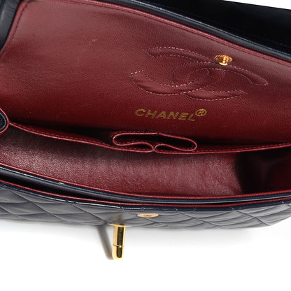 Chanel Lambskin Quilted Small Double Flap Navy 6 of 10
