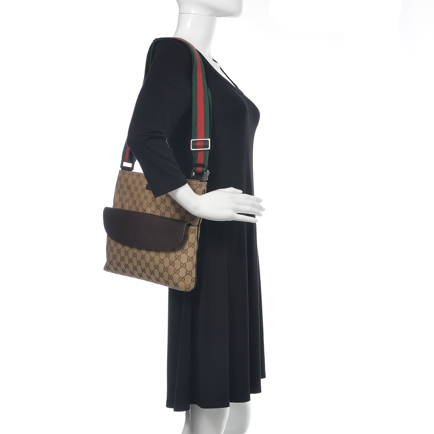 Gucci Monogram Signature Web Small Messenger Brown 2 of 10