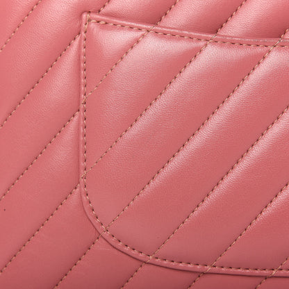 Chanel Lambskin Chevron Quilted Small Trendy CC Dual Handle Flap Bag Light Pink 15 of 15