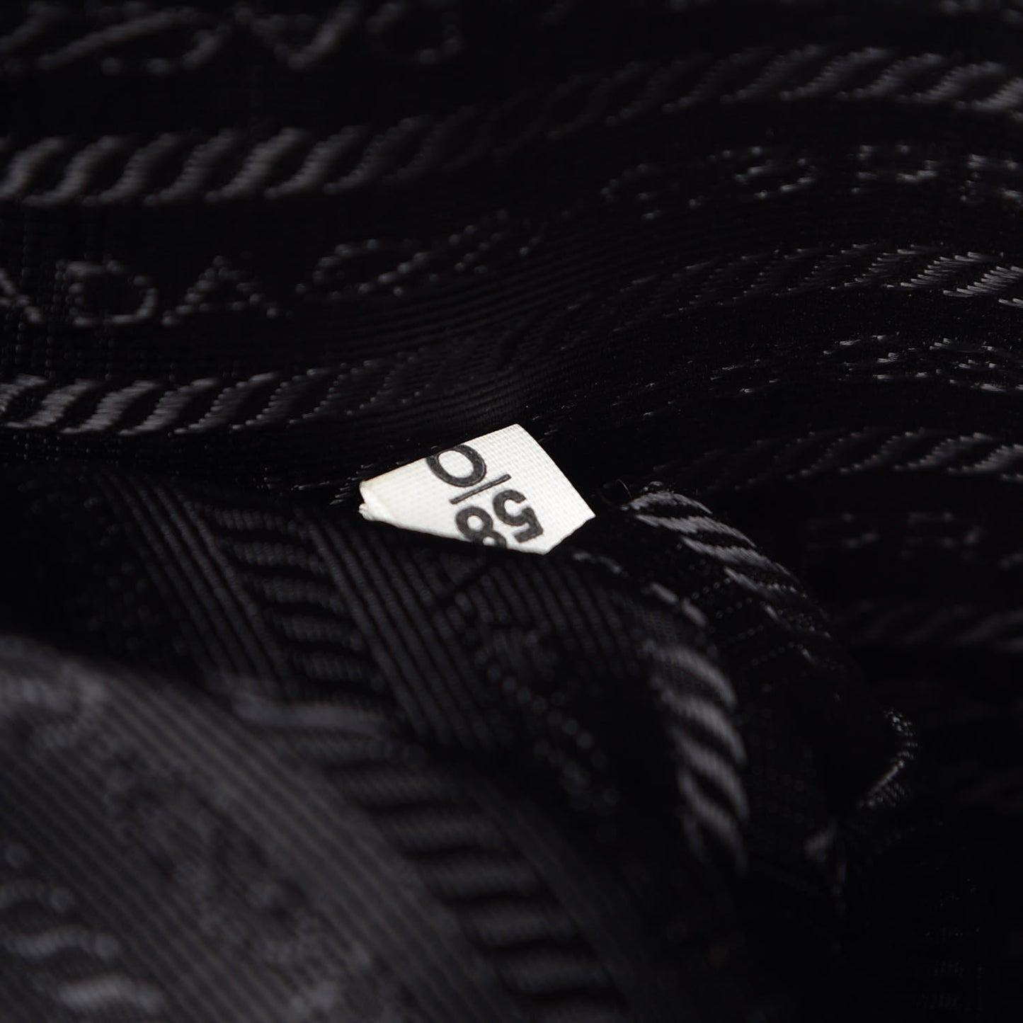 Tessuto Nylon Saffiano Metal Triangle Logo Work Bag Black