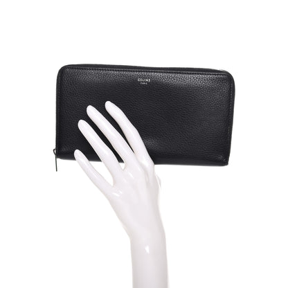Celine Calfskin Large Zip Around Multifunction Wallet Black Citron 2 of 11