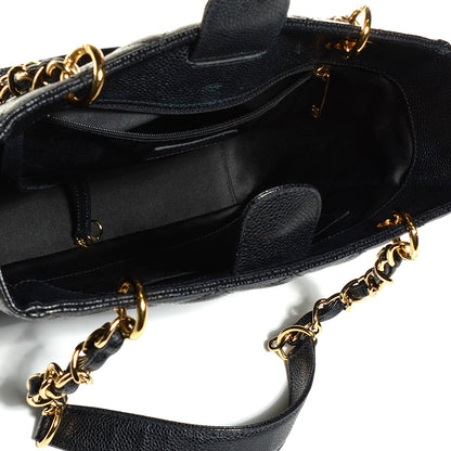 Chanel Caviar Quilted Petit Shopping Tote PST Black 6 of 8