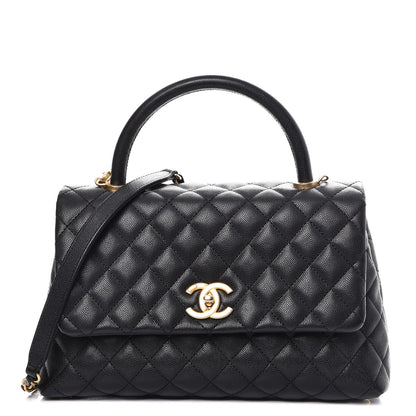 Chanel Caviar Quilted Small Coco Handle Flap Black 1 of 9