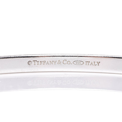 Tiffany Sterling Silver Enamel Bangle Bracelet Blue 4 of 7