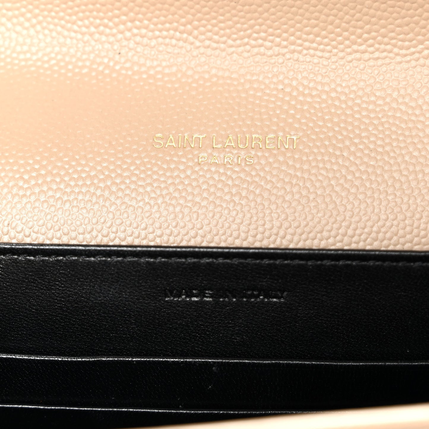 Grain De Poudre Monogram Cassandra Chain Wallet Dark Beige