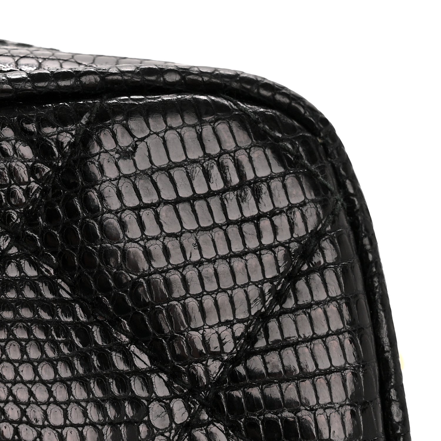 Chanel Lizard Quilted Small Tassel Camera Case Black 15 of 15