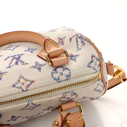 Louis Vuitton Monogram Jacquard Fabric Speedy Bandouliere 20 Multicolor Beige 11 of 11