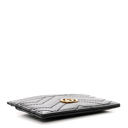 Gucci Calfskin Matelasse GG Marmont Card Holder Black 4 of 6