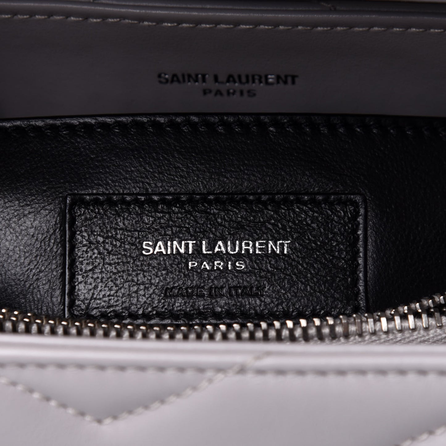 Calfskin Y Quilted Monogram Small Loulou Chain Satchel Granite