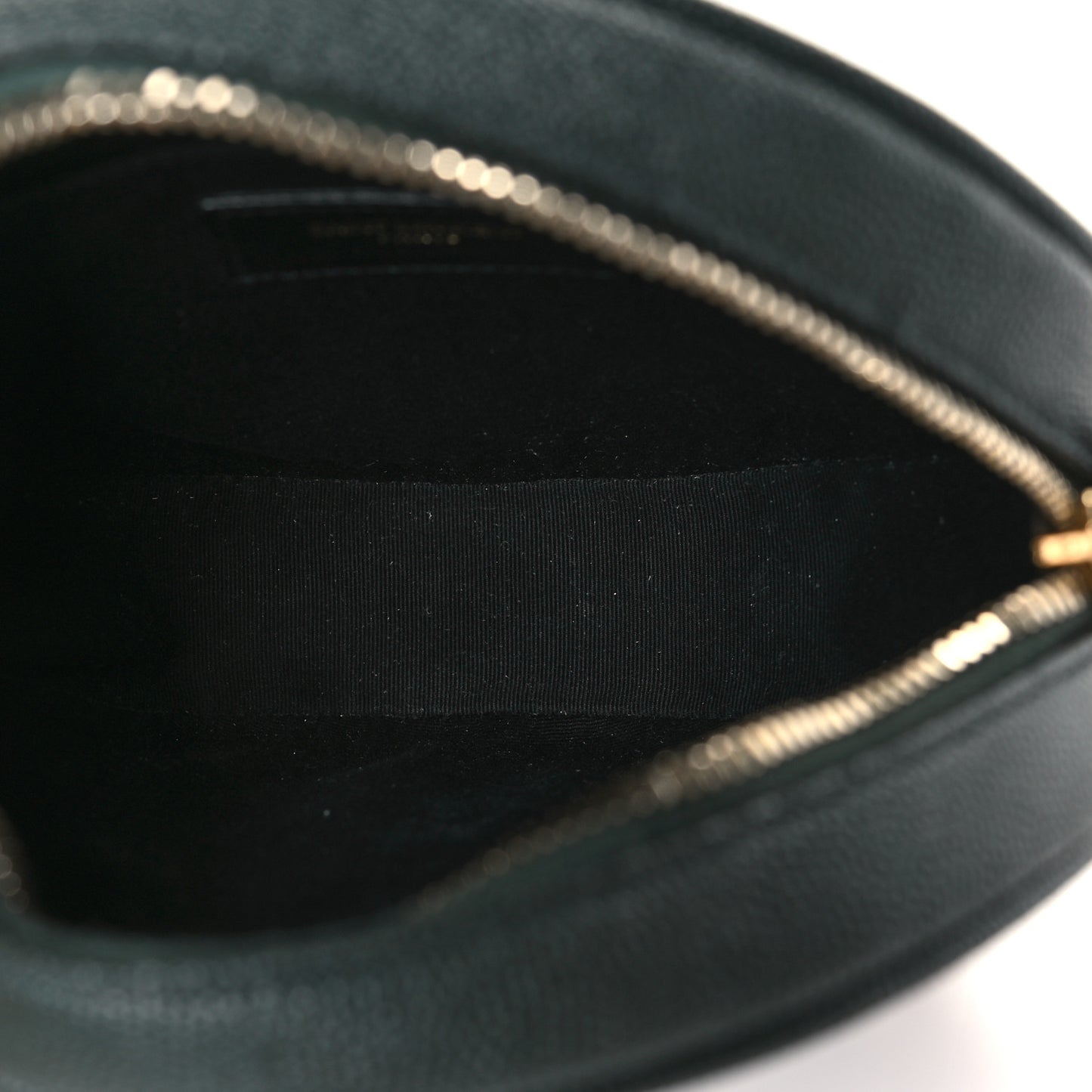 Grain De Poudre Matelasse Chevron Quilted Round Vinyle Camera Bag New Vert Fonce