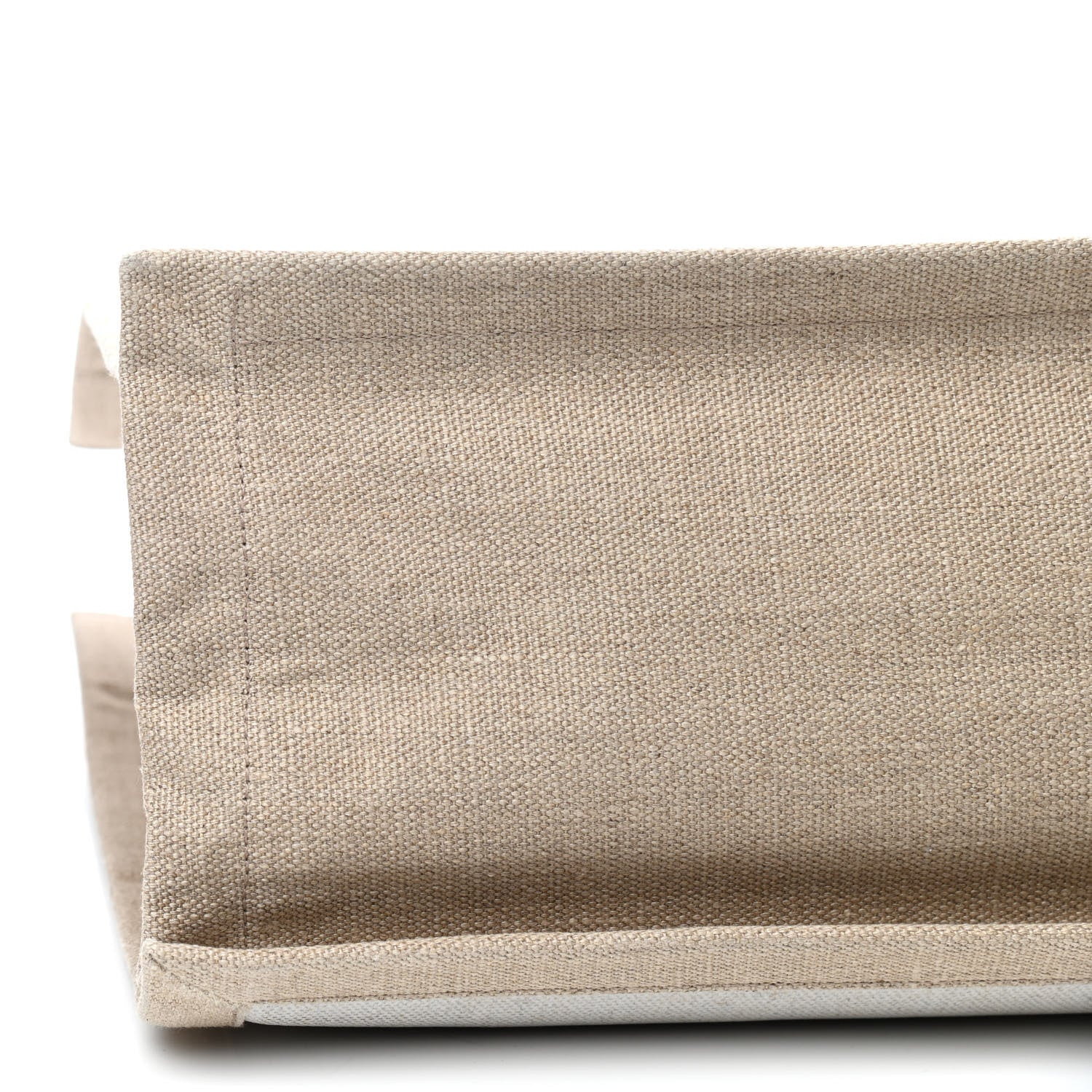 Saint Laurent Linen Calfskin Rive Gauche Tote Optic White 6 of 9