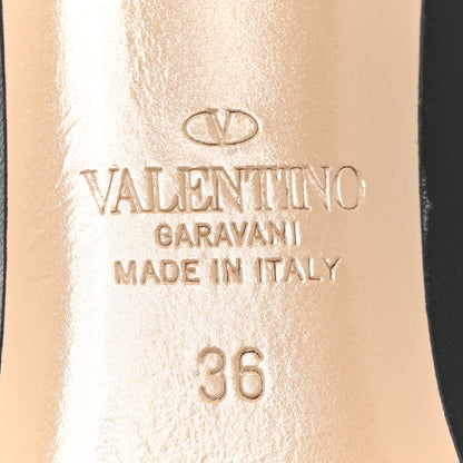 Valentino Garavani Calfskin Rockstud 85mm Pumps 36 Black Poudre 6 of 10